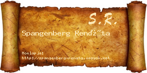 Spangenberg Renáta névjegykártya